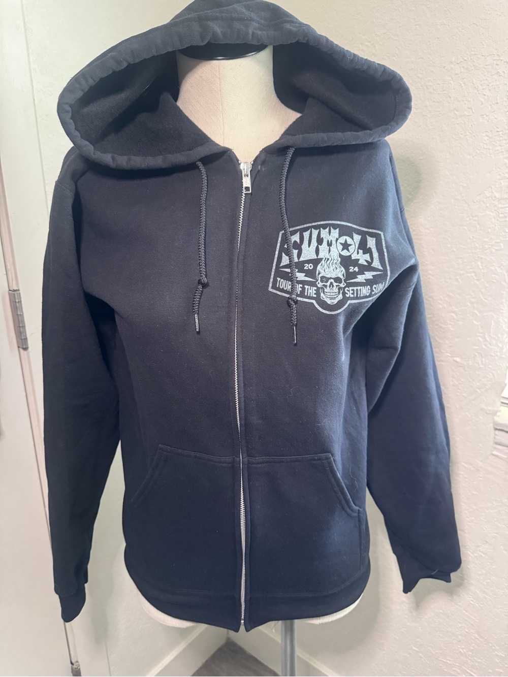 SUM 41 Black Full-Zip Hooded Jacket with Front Logo